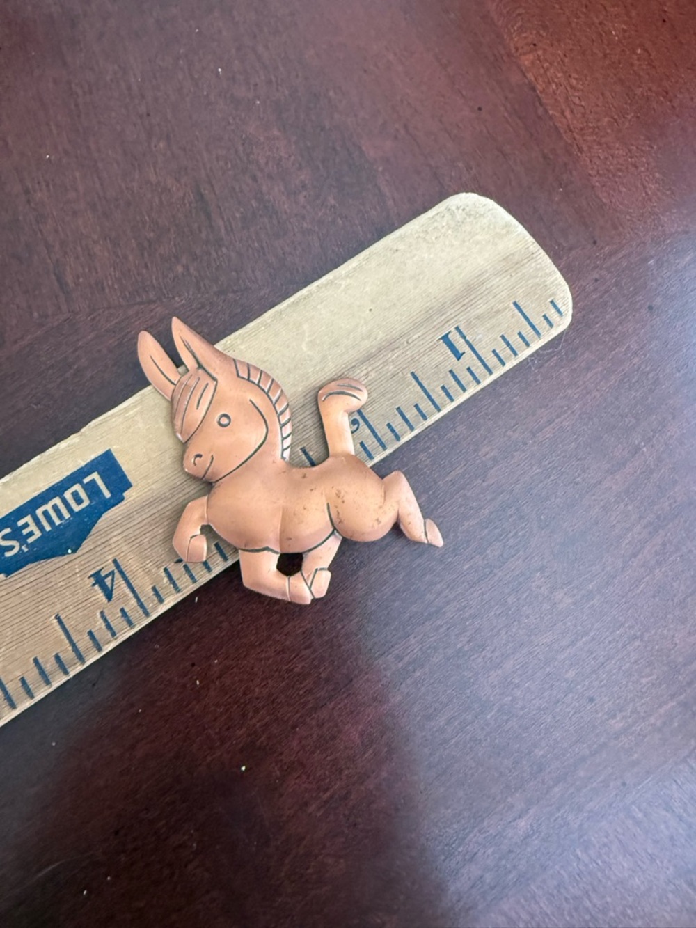 Vintage Copper Dunkey Brooch